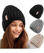 3 Pack Womens Winter Knitted Beanie Hat 3PCS,Warm Knit Fashionable Caps ... - £15.28 GBP