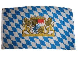 3x5 German Germany Crest Bavaria Bavarian Lions/Crest Poly Flag 3x5 Banner BEST  - £3.90 GBP