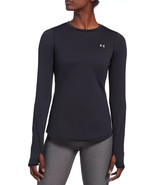 Under Armour Women&#39;s ColdGear Black Crew Long Sleeve Shirt Size Large Ac... - $38.83 CAD