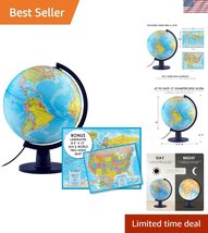 Scout+ Illuminated With Map, World Globe for Kids, Decorative Classroom ... - $113.83