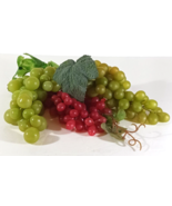 Vintage FAUX GRAPES Realistic Decorative ARTIFICIAL FRUIT Rubber Plastic... - $14.24