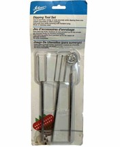 NIP ATECO 3 Piece Dipping Tool Set Stainless Steel Fondue, Fruit, Candy ... - £11.90 GBP