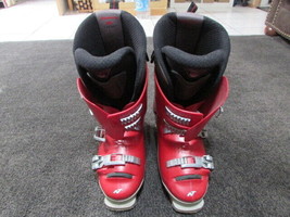 NORDICA DOWNHILL WOMENS RED SKI BOOTS W 9.1 FLEX INDEX HARD SOFT 110-100... - $48.39