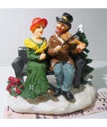 Victorian Couple on Bench Violin Player Violinst O&#39;well Owell Xmas Figur... - £22.55 GBP