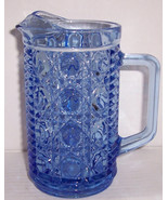 Vintage Designed Pressed Indiana Glass Creamer Serene Blue Color Collect... - $35.99