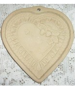 BROWN BAG STRAWBERRY HEART COOKIE MOLD STONEWARE - £13.77 GBP