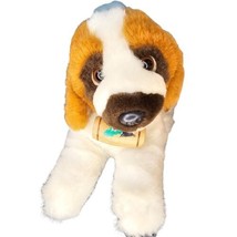 Vintage 80s St. Bernard Dog Plush Stuffed Animal Stuffie Squish 12&quot; Stev... - $28.93