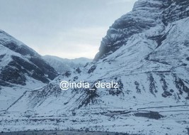 Digital Image Picture Photo Pic Sissu Valley India snow mountains clouds... - $1.00