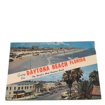 Postcard Greetings From Daytona Beach Florida Aerial View Chrome Posted - £5.43 GBP