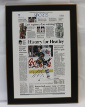 02-03-2003 Framed Sports Paper Dany Heatley /Autographed 22x16 Atlanta T... - $99.99