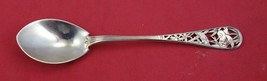 Pierced Handle by Tiffany Sterling Silver Ice Cream Spoon w/ bird bamboo 6&quot; - £561.07 GBP