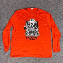 Minnesota Gophers Men Shirt Extra Large Orange Long Sleeve Stranger Things NCAA - $18.98