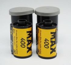 Kodak Max 400 35mm Film For Color Prints 24 Exposures 2 Single Rolls Exp... - $25.63