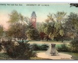 Sun Dial E Università Di Illinois Hall Chapaign Il Unp Fototipia Cartoli... - $15.31