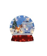 3&#39; LED TINSEL Rudolph and Bumble SNOW GLOBE CHRISTMAS Led YARD  SCULPTUR... - $217.64 CAD