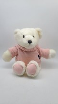 Ralph Lauren “The Romance Bear” White Teddy Bear Pink Hoodie Sweater Plush - £26.09 GBP