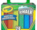 Lot of 2 Crayola Washable Sidewalk Chalk In Assorted Colors, 24 Count Ea... - $12.86