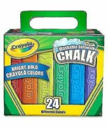 Lot of 2 Crayola Washable Sidewalk Chalk In Assorted Colors, 24 Count Ea... - €11,11 EUR