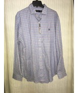Polo Ralph Lauren Button Down Shirt Blue COTTON MENS SZ XL /TG NEW $118 - $123.74 CAD