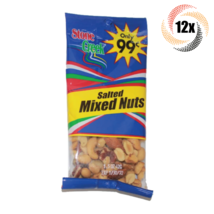 12x Bags Stone Creek High Quality Salted Mixed Nuts | 3oz | Fast Shipping - £18.02 GBP