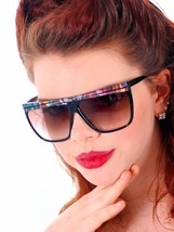 vtg RETRO Womens Sunglasses Aviator Style Gradient 1980s Rainbow Floral ... - $38.16