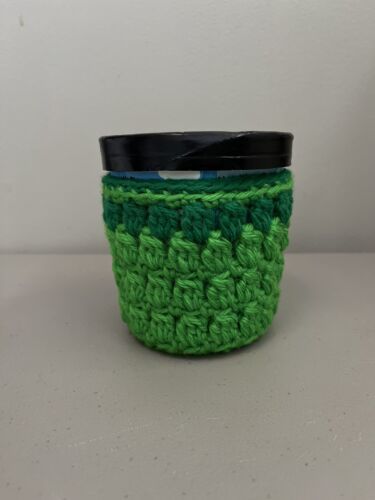 Handmade Crocheted Ice Cream Pint Cozy/Sleeve-Green-New-Makes A Great Gift! - $10.00
