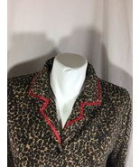 Anne Ak Klein Women Cheetah Print Button Up  Pajamas top only Long Sleev... - £9.78 GBP