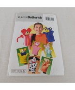 Butterick B4209 Sewing Pattern Hand Puppets Soft Stuff Bear Pig Cat Dog ... - £7.67 GBP