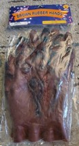 Vintage Rubies Monster Brown Rubber Gloves Adult Size Werewolf Costume Hands Nw - £11.70 GBP
