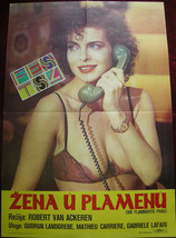 1983 Original Movie Poster Woman Flames Flambierte Frau Drama Germany Fest 84 - £28.48 GBP