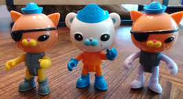 (3) Disney Jr.The Octonauts Figures Captain BARNACLES-&amp; (2) Kwazii Kittens - Ex - $4.75