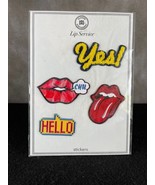Made in UK Sloan Stationary 4 Cloth Patches W/Adhesive Series "Lip Service" - $14.85