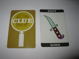 1963 Clue Board Game Piece: Knife Weapon Card - $3.00