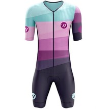 Triathlon 2020 Men&#39;s Bodysuit Cycling Short-Sleeved Jersey Cycling Clothes Skin  - £128.24 GBP
