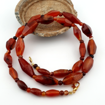 Antica collana africana mediorientale corniola yemenita agata perline JN2 - $1,751.48 MXN
