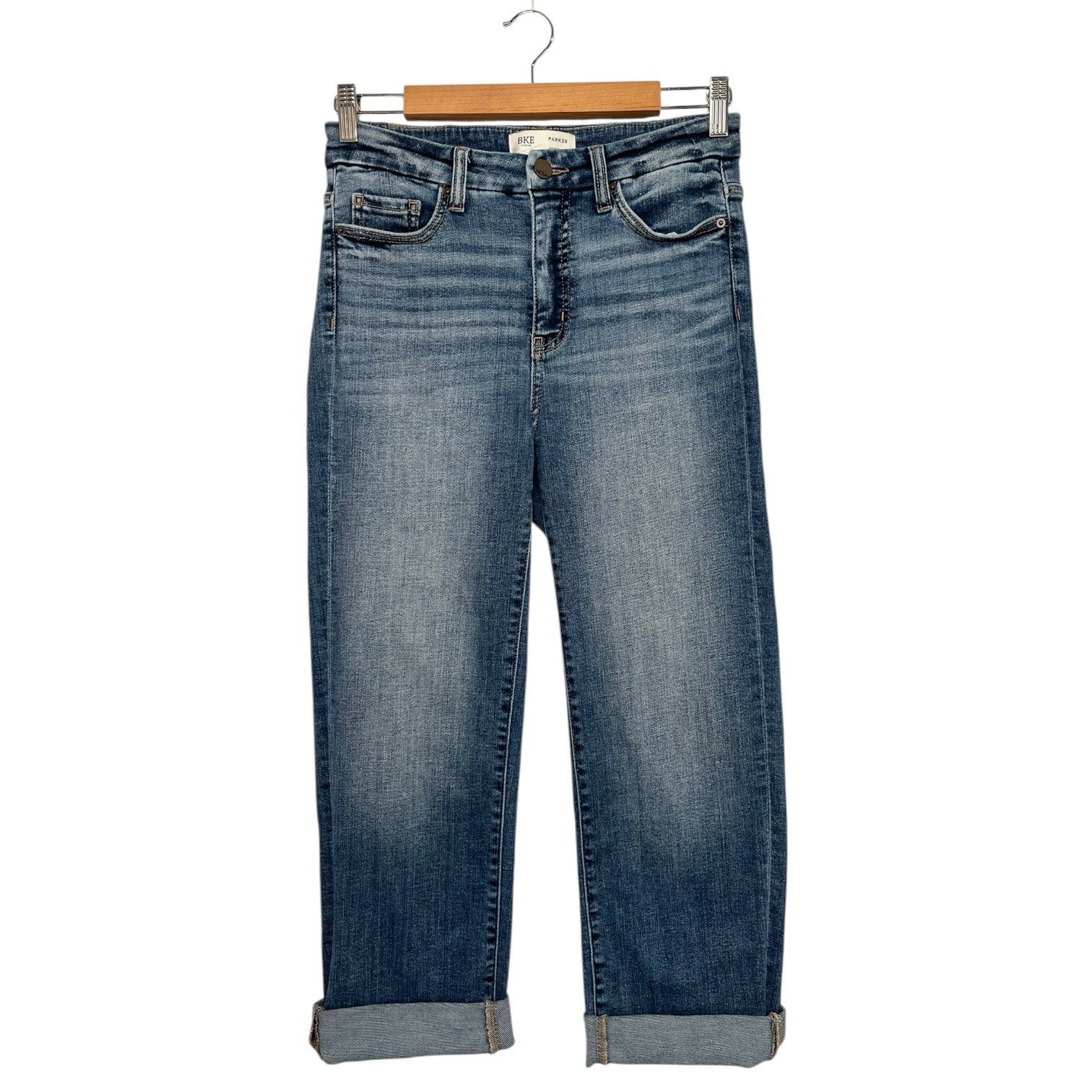 BKE Buckle Jeans Womens 26 Blue Parker Universal Fit High Rise Cropped S... - $29.69