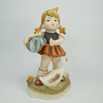 Collectors Choice Series By Flambro Figurine Girl Goose Ponytails Laundr... - £7.80 GBP