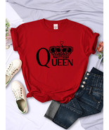 Queen&#39;S Big Crown Printed Women T Shirts Short Sleeve t-shirt tee gift - $19.63