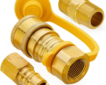 3/8 Inch Natural Gas Quick Connect Fittings, 100% Solid Brass LP Gas Pro... - $25.51