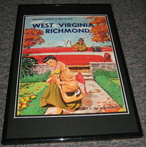 1956 WVU West Virginia vs Richmond Football Framed 10x14 Poster Official... - $49.49