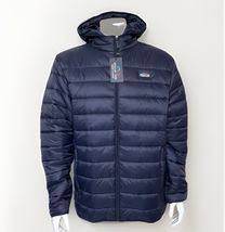 Spokane Tribe Hotel Casino Puffer Jacket Mens 2XL Navy Hooded Nylon Ski ... - $41.26