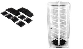 Revolving Rotating Earring Display Case &amp; 100 Black &quot;Sterling Silver&quot; Cards - £101.41 GBP