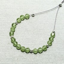5.70cts Natural Peridot Faceted Rondelle Beads Loose Gemstone 17pcs Size 3mm - £4.64 GBP
