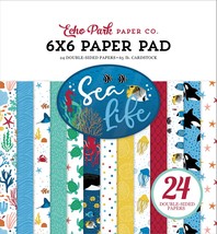 Echo Park Double Sided Paper Pad 6&quot;X6&quot; 24/Pkg Sea Life - £11.63 GBP