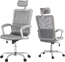 Desk Chair - Office Chair High Back Mesh Computer Chair With Lumbar Support - £76.70 GBP