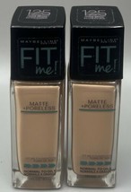 2 Pack Maybelline Fit Me Matte + Poreless Liquid Foundation 125 Nude Beige - $10.00