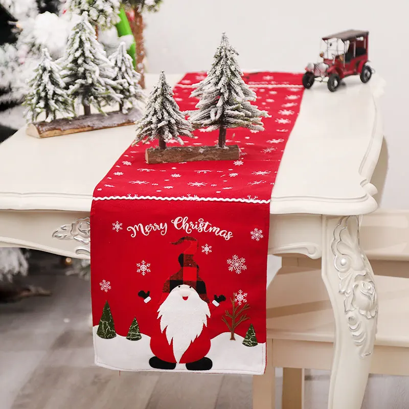 Play 2023 Christmas Gift Gnome Table Runner Santa Elk Merry Christmas Decor for  - £23.23 GBP