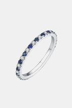 Moissanite Lab-Grown Sapphire Rings - £37.56 GBP