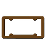 Brown Solid Novelty Metal License Plate Frame LPF-011 - £15.14 GBP