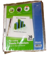 BAZIC PRODUCTS 20 Sheet Protectors top loading for 8.5 x 11" inserts (of... - $6.00